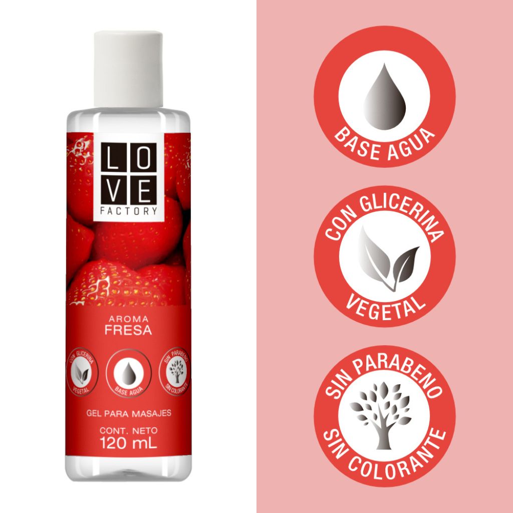 Gel Love Factory de sabores 30 mL Lubricante Base Agua Love Factory 2